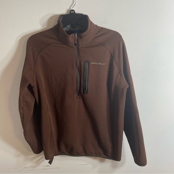 Eddie Bauer Brown Zip Up Jacket Medium Men’s - Picture 2 of 5